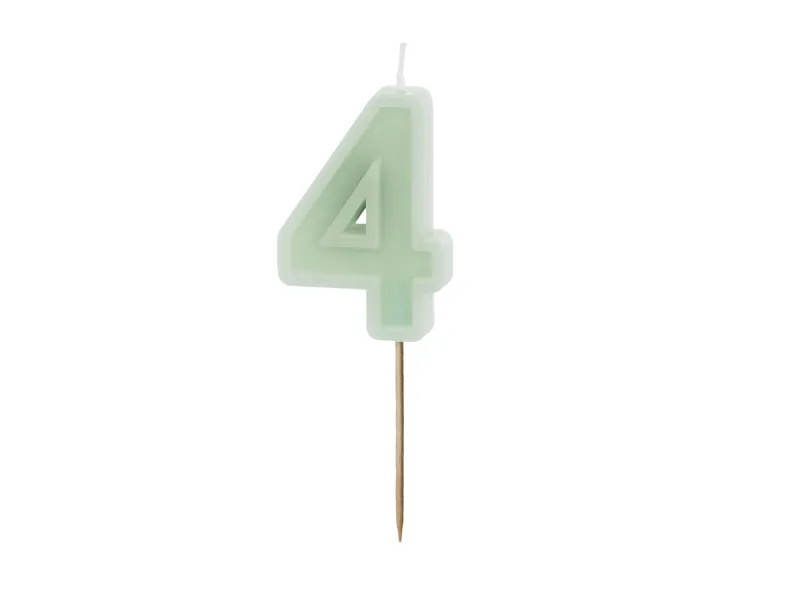 Vela de Aniversário Verde 6cm nº4