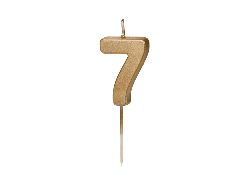 Vela Aniversário 4,5cm Dourado nº7