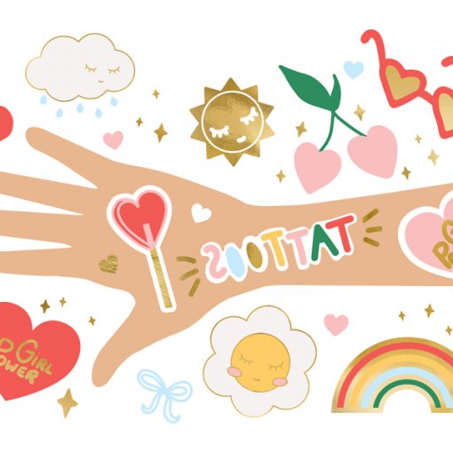 14 Tatuagens Temporárias mix Daisy