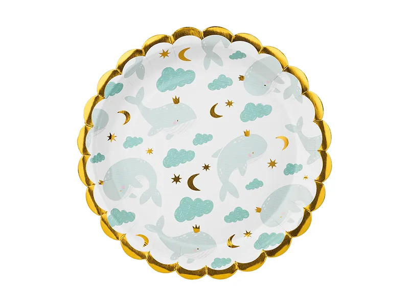 6 Pratos 18cm Baleia