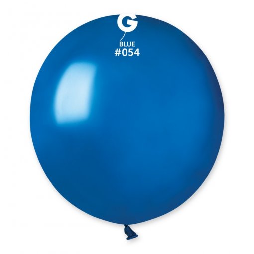 25 Balões latex Metalizado 48cm / 19'' cor Blue #054 - GM19