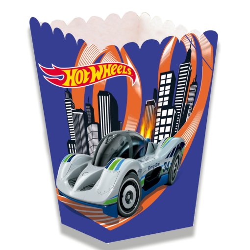 12 Caixas de Pipocas 5x5x12cm Hot Wheels