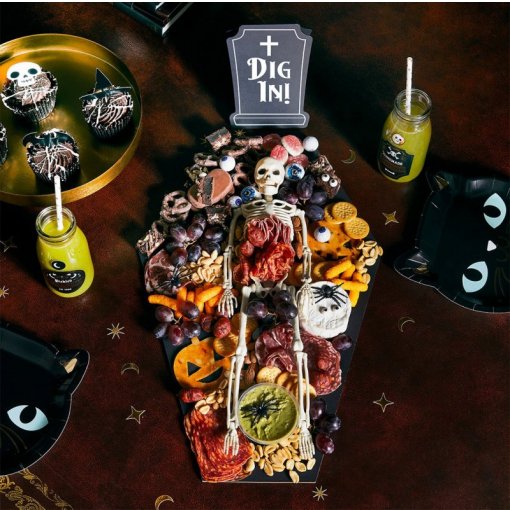 Tabuleiro para Aperitivos 47x30,5cm Caixão - Halloween