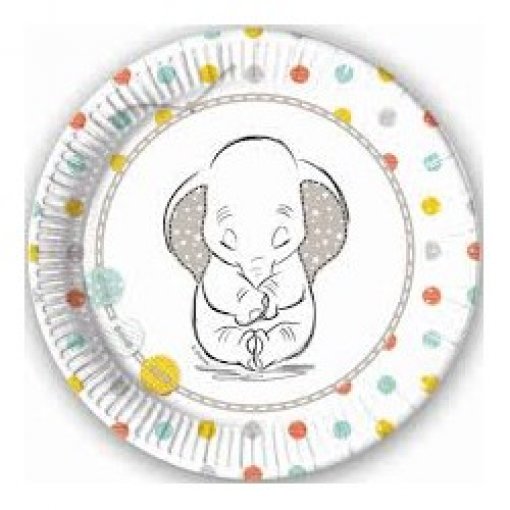 8 Pratos 23cm Baby Shower Disney