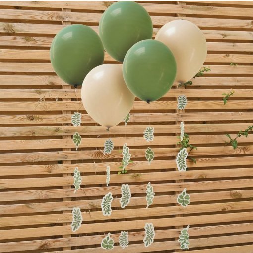 5 Balões Látex 30cm com Cauda - Botanical Flores