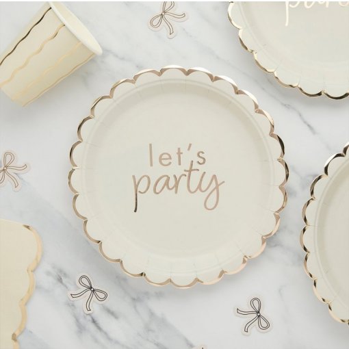 8 Pratos 22,5cm Let's Party