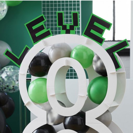 40 Balões Latex 5'' e Letras 'LEVEL' Gaming