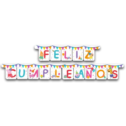 Grinalda Feliz Cumpleaños Peppa Pig