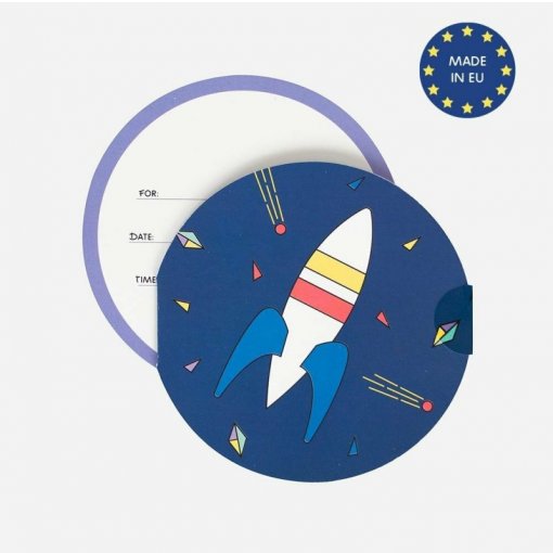 8 Convites 12cm Cosmos (Espaço)