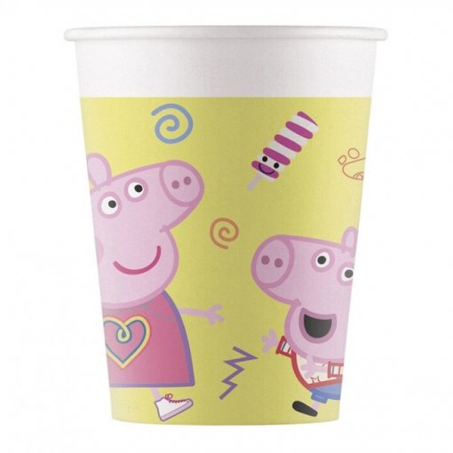8 Copos 200ml Peppa Pig