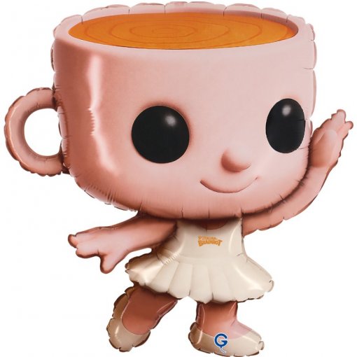 Balão Foil  54x56cm Skifidol TM Italian Brainrot - Ballerina Cappuccina