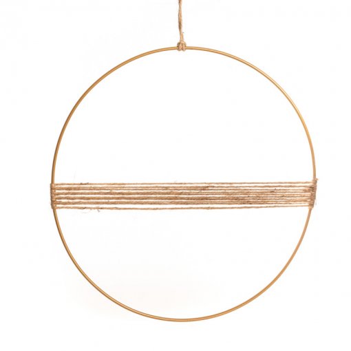 Círculo Metal para Pendurar com Cordo de Juta 35x0,3cm