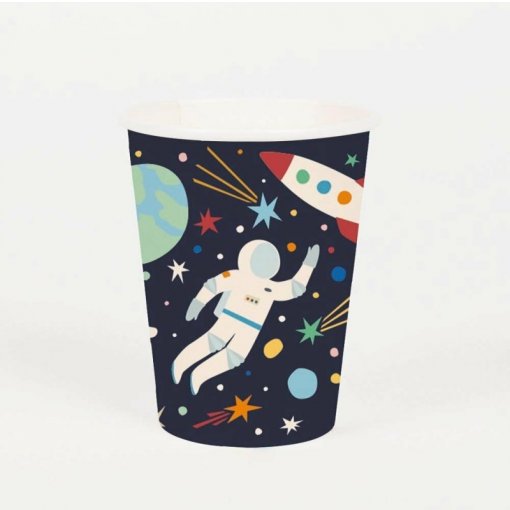 8 Copos 250ml Astro Espaço