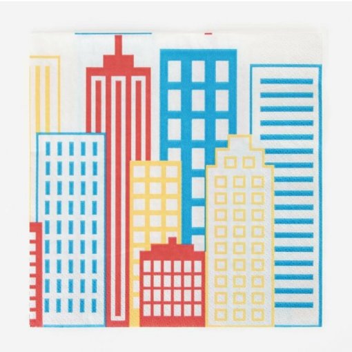 20 Guardanapos 33cm Super-heróis