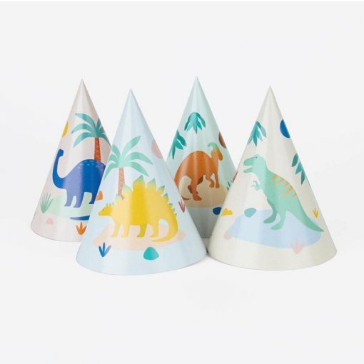8 Chapéus 17,5x11x23cm Dinossauros