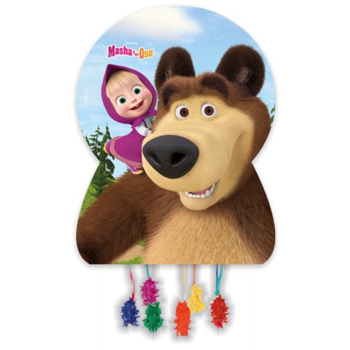 Pinhata Grande 46x65cm Masha e o Urso
