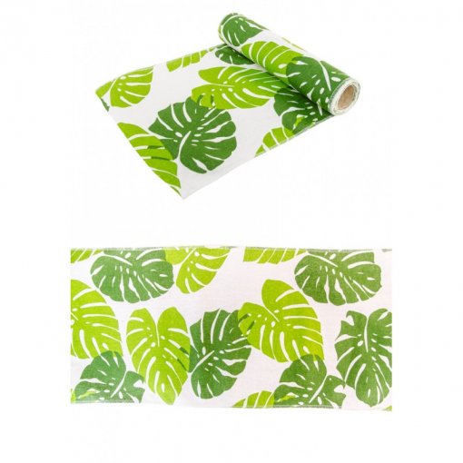 Corredor de mesa 28cm x 3m Folhas