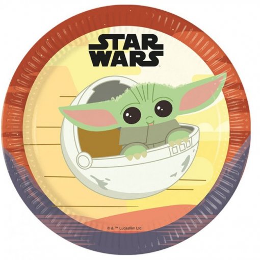 8 Pratos 23cm Star Wars - The Mandalorian