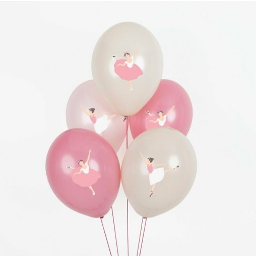 5 Balões Látex 30cm Bailarina