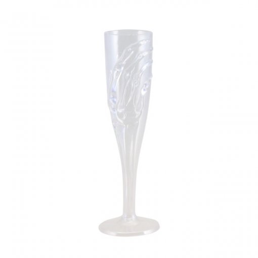Copo Flute 20cm Mão de Esqueleto Transparente