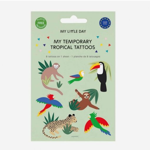 8 Tatuagens 14,5x10,5cm Tropical