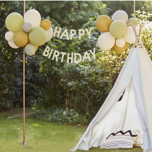 Grinalda Happy Birthday com Balões