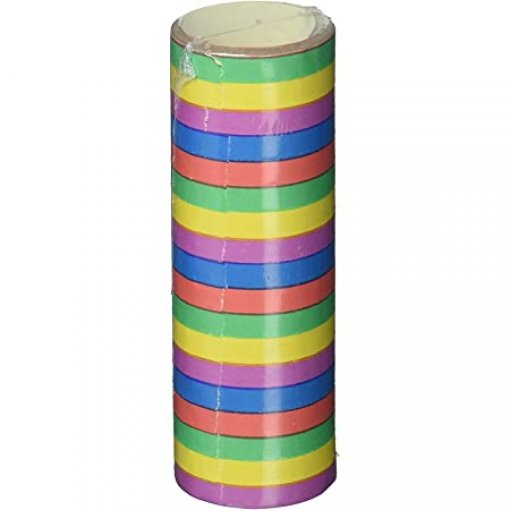 18 Rolos de Serpentinas Coloridas 4m